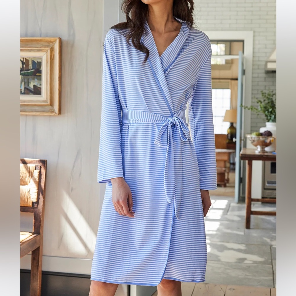Pima Robe in Hydrangea Lake Pajamas